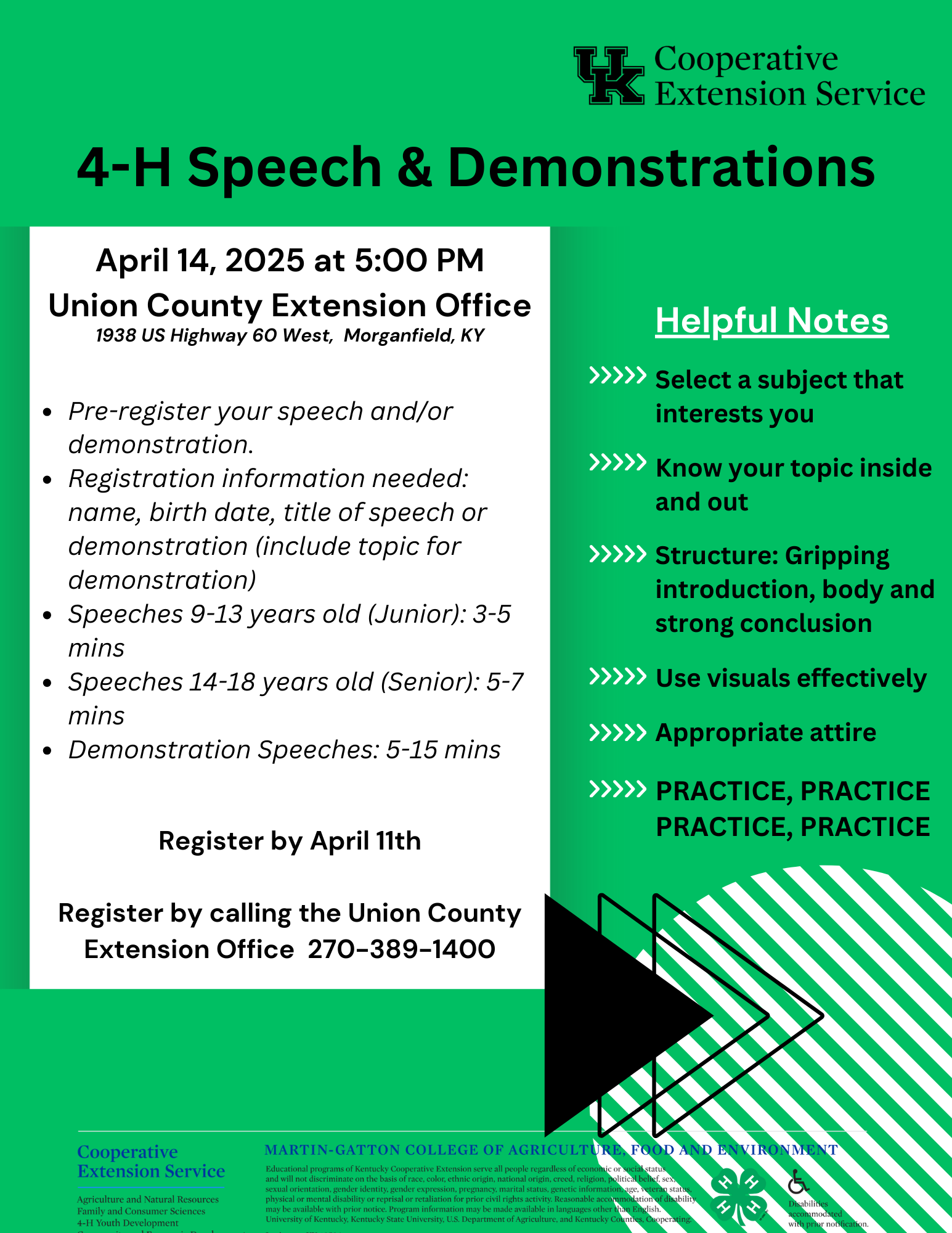 green,flyer,speech,demonstration,date,time