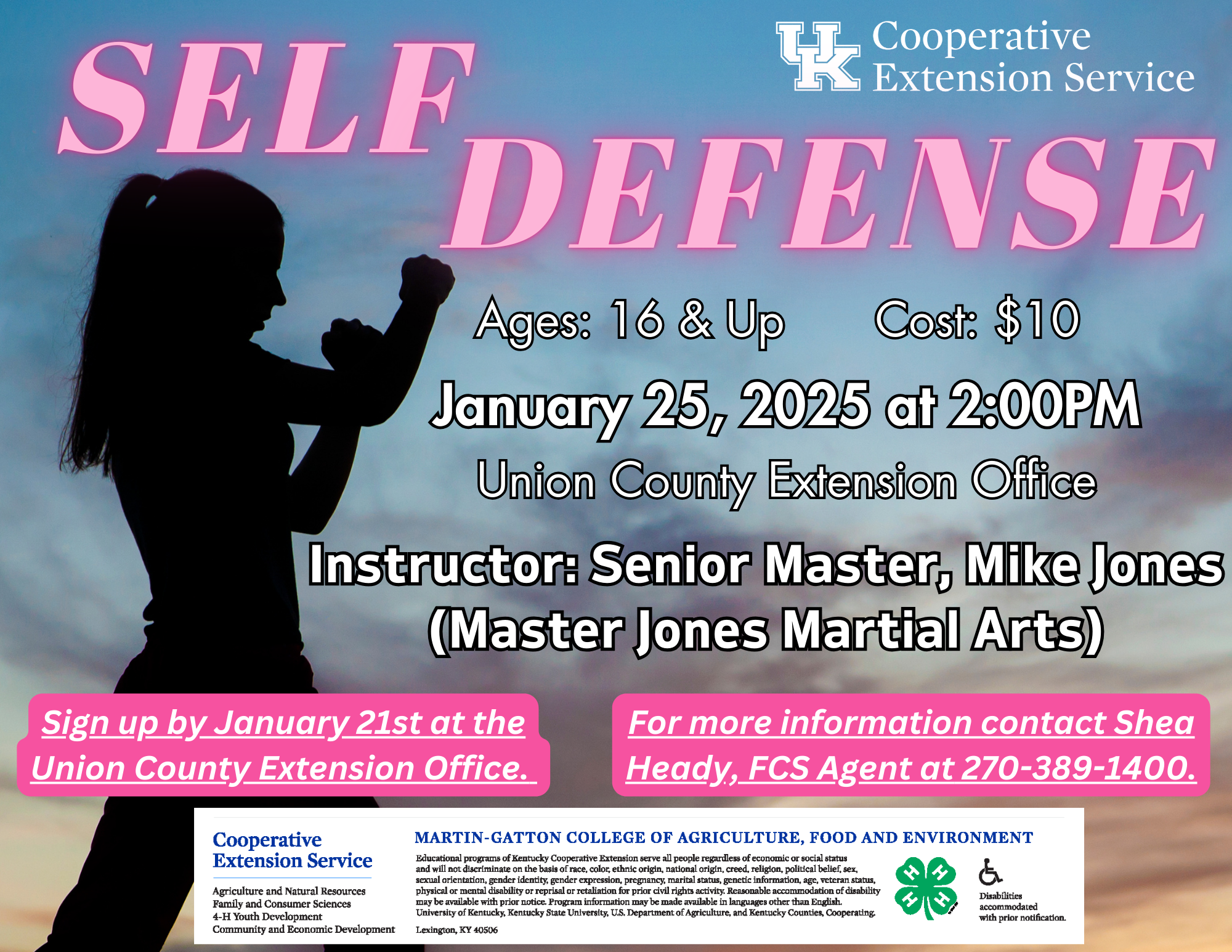 girl,self-defense info,sky,class information